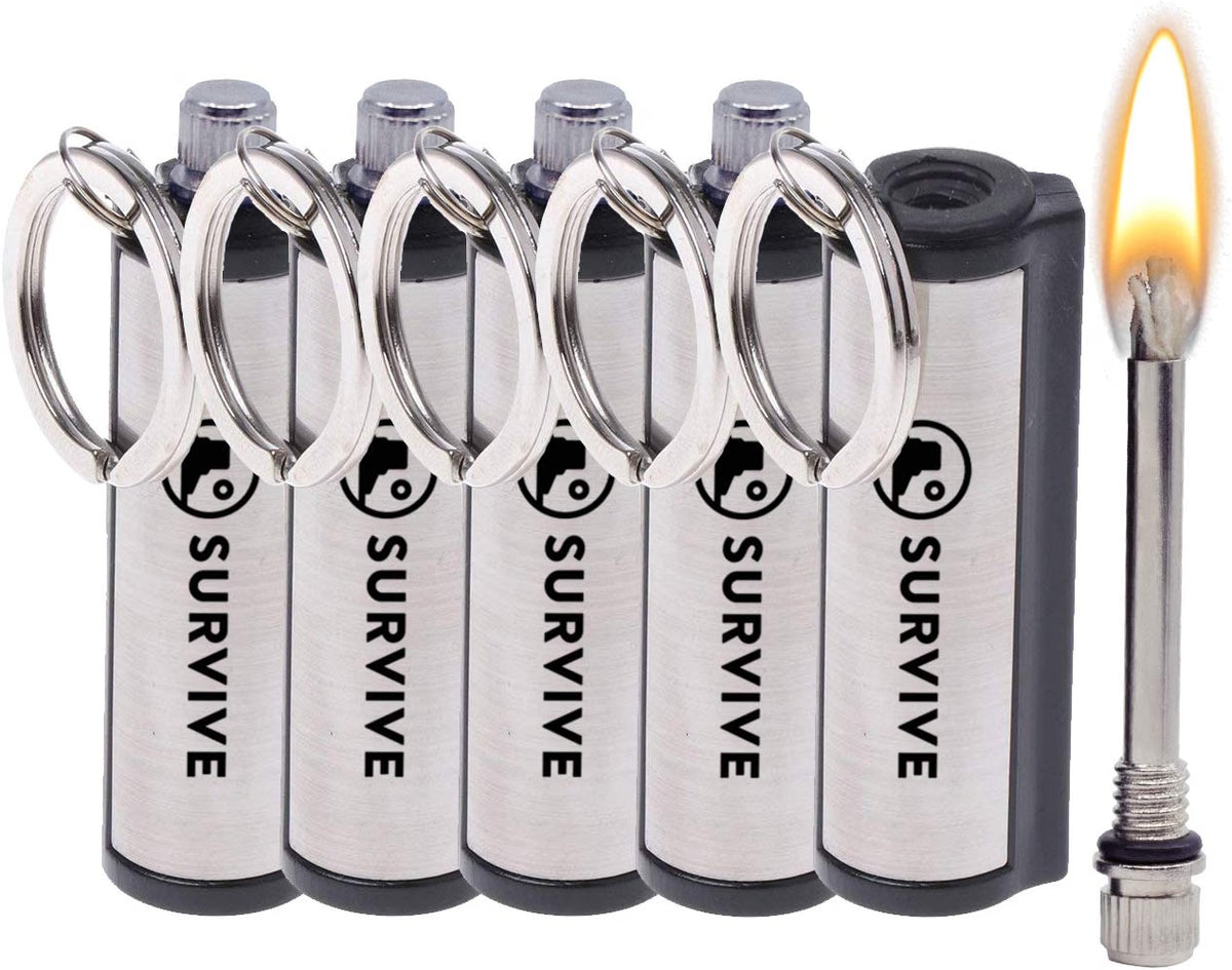 SURVIVE Permanent Match, 5-Pack, Waterproof Keychain Fire Starter