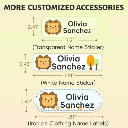 SUPHELPU Personalized Kids Name Stamp Dual-Color Ink