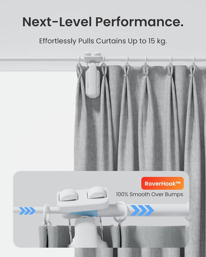 SwitchBot Smart Automatic Curtain Opener 2 Pack with Hub Mini - WiFi Remote Control with App/Timer, Performance Upgrade, Compatible with Alexa, Google Home, HomeKit