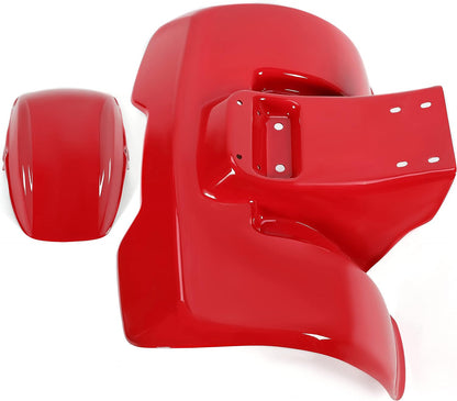 KUAFU Front & Rear Fender Kit Compatible with 1978-1985 Honda ATC70 Mudguard Mud Flaps Fender Protector Red 2PCS