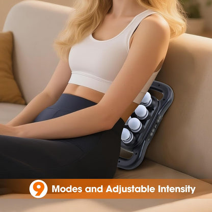 GAXEZO 16-Head Massage Gun Set, Deep Tissue Percussion Massager, 9 Modes & Adjustable Intensity, 2600mAh Rechargeable Battery, Black