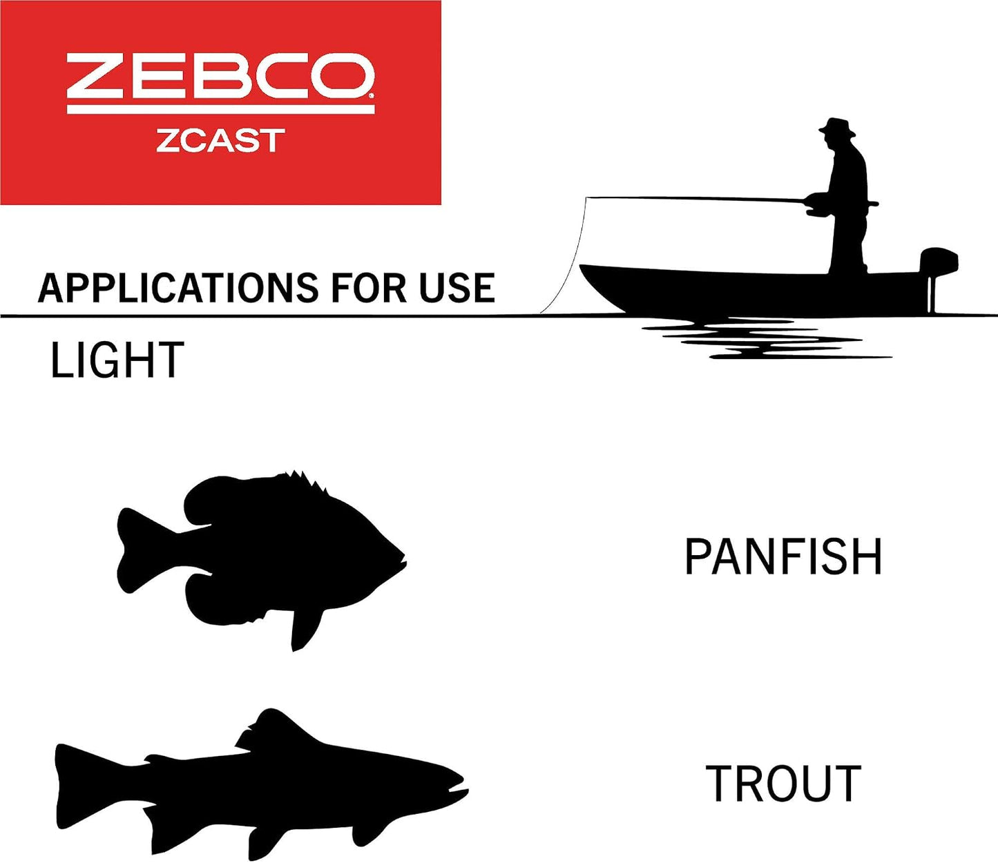 Zebco Z-Cast Casting Fishing Rod, 5'6" Telescopic Fiberglass Fishing Pole, Medium Power, Red