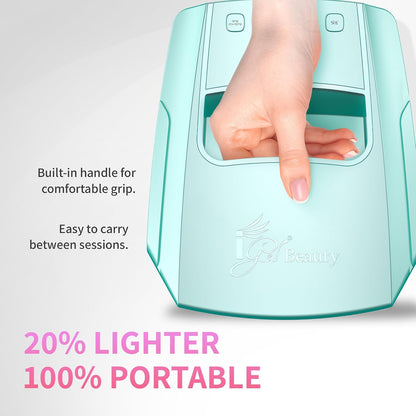 iGel Beauty Hybrid PRO 3.0 XL UV/LED Nail Lamp – Wireless Rechargeable 48W Nail Dryer, Extra Wide Full-Hand Curing, 9000mAh Battery, Smart Timer & Builder Gel Mode, Cordless Professional Lamp
