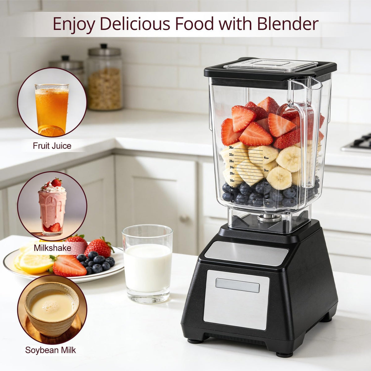 72 oz Replacement Pitcher Cup, Compatible with Blendtec Wildside+ Classic/Designer/Professional/Commercial Series, 5-Year Warranty