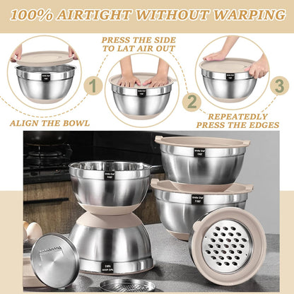 Umite Chef 26-Piece Stainless Steel Mixing Bowl Set