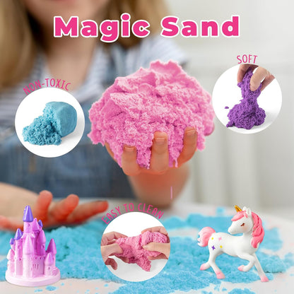 JOYEEMAX Unicorn Light-Up Terrarium Kit for Kids, DIY Unicorn Fairy Garden with 13-Color LED Night Light & Remote Control, Arts and Crafts Gift for Girls Ages 4-12