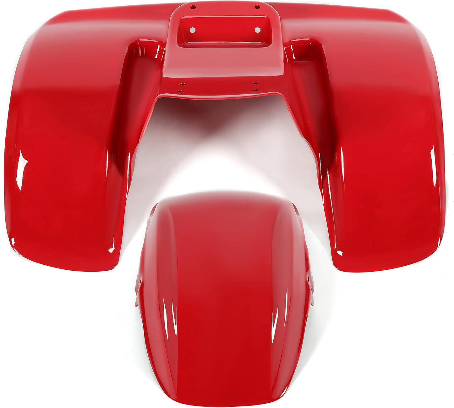 KUAFU Front & Rear Fender Kit Compatible with 1978-1985 Honda ATC70 Mudguard Mud Flaps Fender Protector Red 2PCS