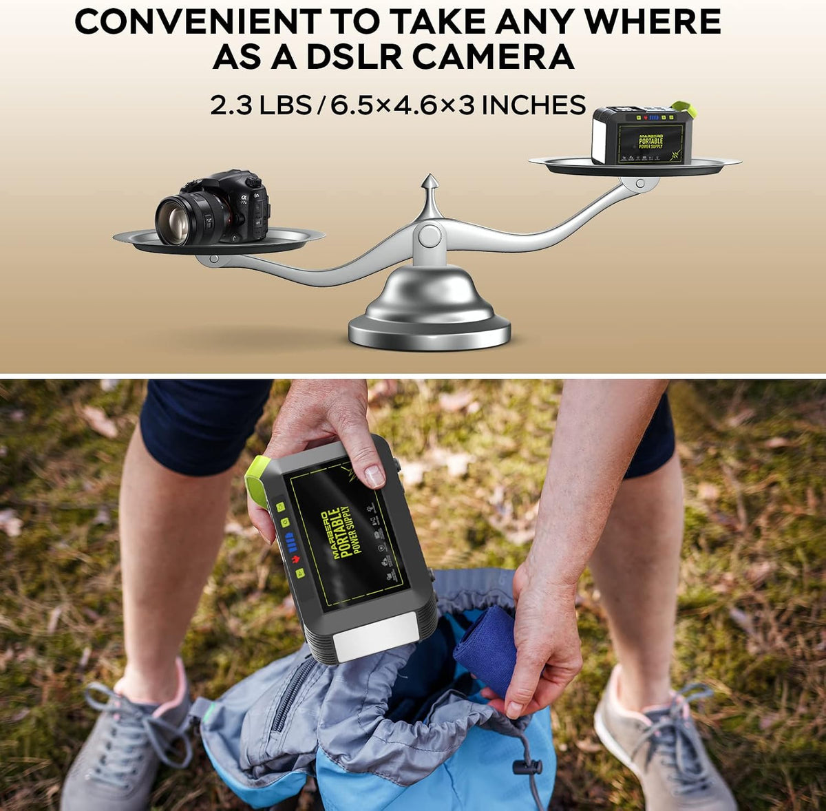 MARBERO Portable Power Station 88Wh, 120W Surge, 24,000mAh Power Bank with 110V AC Outlet, 8 Output Ports for Camping, Home Backup, Outdoor Emergency, Hunting & Fishing