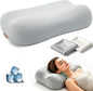 CCidea Cervical Neck Pillow for Neck Pain Relief - 80D Cloud-Like Memory Foam Bed Pillow, 9 Ventilation Channels, Dual Height for Side, Back & Stomach Sleepers, 2 Ice Silk Cooling Pillowcases, Queen