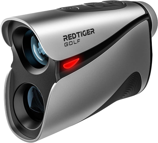 REDTIGER OLED Range Finder Golf with Slope, 1200 Yards, 7X Magnification Magnetic, Flag Lock Vibration, Rechargeable, IP54 Water Resistant, 36-Hole Battery Life, Meters/Yards Switchable