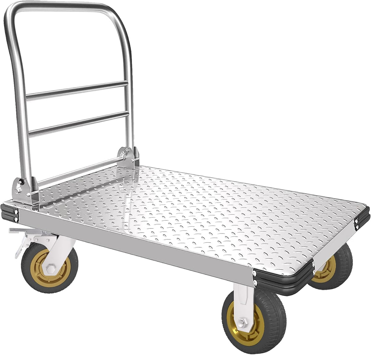 2000 lb Platform Truck, Heavy Duty Platform Cart, Folding Push Cart, Steel Flatbed Cart, Warehouse Cart, Heavy Duty Dolly, Folding Dolly, Equipment Cart, Rubber Wheel Cart, Material Handling Cart