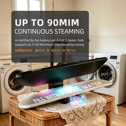 Chunchun 40-Inch Steam Press | 2200W Extra-Large Clothes Iron Press with 1000ML Water Tank, 5 Fabric Settings & Auto Shut-Off
