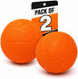 Botabee Kids Mini Basketballs, 2-Pack 6-Inch Soft Rubber Basketballs for Toddlers & Young Children, Lightweight Indoor & Outdoor Play Balls, Orange