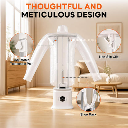 Automatic Ironing Machine, Portable Hands-Free Dryer & Wrinkle Remover