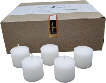 D'light Online Long 10 Hour Burn Time Unscented White Votive Candles - Small Candles for Birthdays, Home Decoration, Restaurants, Synagogues, Churches and Weddings (White, 10 Hour - Set of 288)
