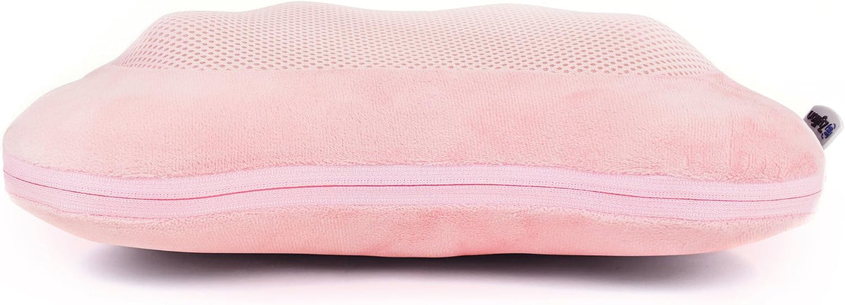 Zyllion ZMA-13 Shiatsu Back and Neck Massager with Heat, 3D Kneading Massage Pillow for Back, Neck, Shoulders, Legs and Feet, Pink