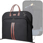 BALEINE Garment Bag for Travel, Water-Resistant 600D Suit Bag with Wrinkle-Free Storage, Foldable Carry-On Travel Bag with Adjustable Shoulder Strap & Front Pocket