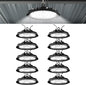 Sunco 10 Pack UFO LED High Bay Light, 150W, 6000K, 21000LM, Dimmable 100-277V, 0-10V, Ceiling Mount, Ultra Bright Commercial Shop Lights, Warehouse, Factory, Workshop, Garage, Barn, Waterproof