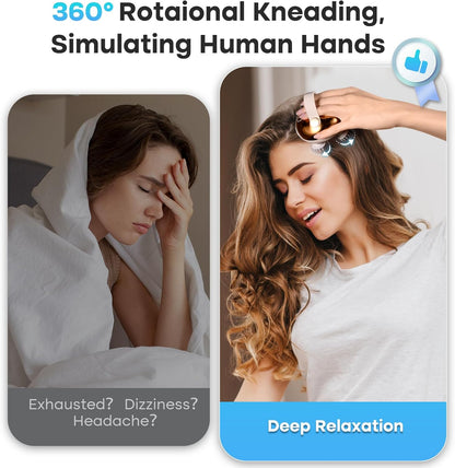 arboleaf Electric Scalp Massager, 360° Kneading Head Massager, 3 Modes, IPX7 Waterproof, Rechargeable Hair & Scalp Massage Device