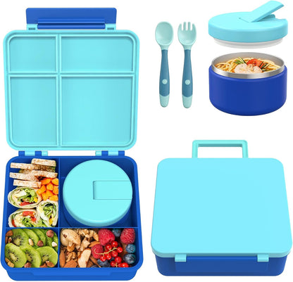 Pawtong Kids Bento Lunch Box with 8 oz Insulated Food Jar