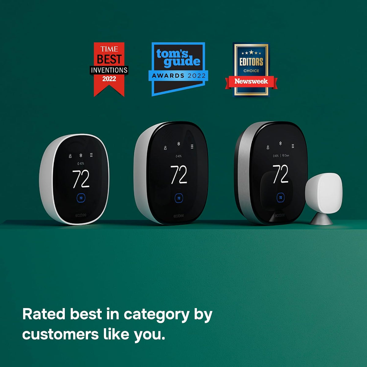 ecobee Smart Thermostat Premium - WiFi, Siri & Alexa Built-In, Smart Sensor