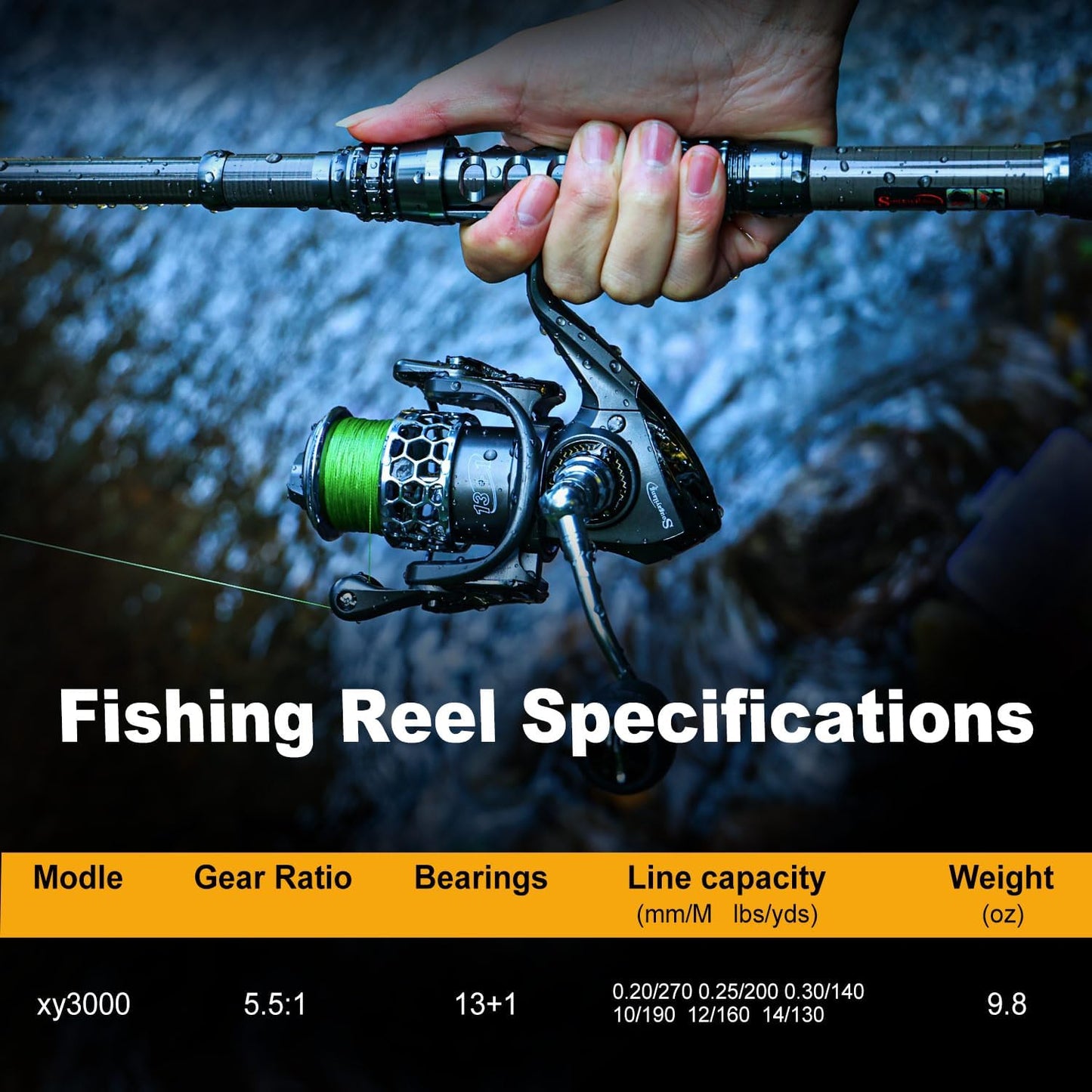 Sougayilang Fishing Rod Reel Combo with Telescopic Fishing Pole, Spinning Reel, Carrier Bag, Lures & Fishing Accessories for Saltwater and Freshwater Fishing