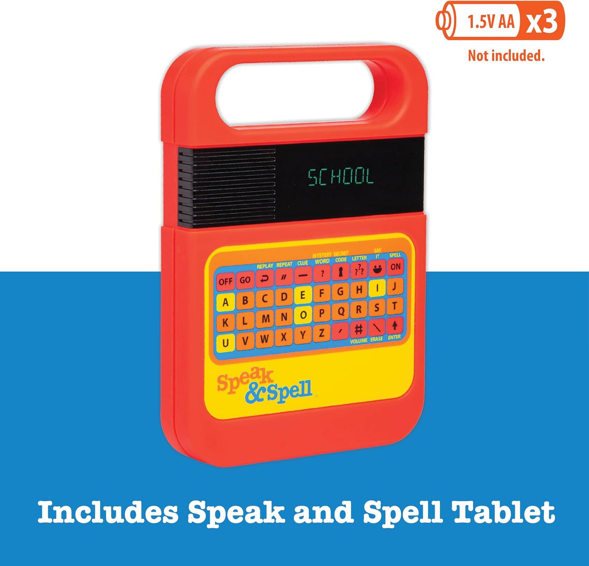PlayMonster Speak & Spell Educational Learning Toy, Retro 80s Handheld Spelling Game with 5 Play Modes, Multiple Challenge Levels, Educational Toy for Kids Ages 7+, Multi