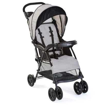 Kolcraft Cloud Plus Lightweight Umbrella Stroller for Toddlers, Reclining Seat, Compact Fold, Slate Gray
