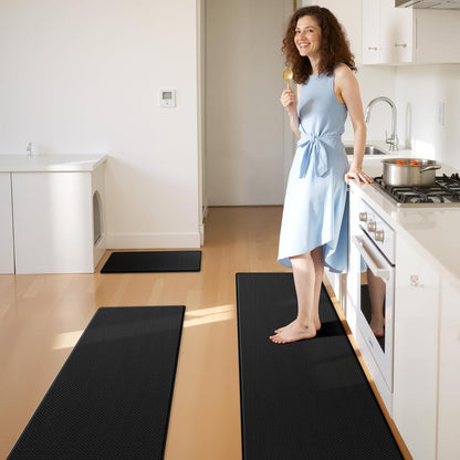 Kitchen Mats for Floor, 3-Piece Cushioned Soft Kitchen Rugs, Non-Slip Waterproof Floor Mats