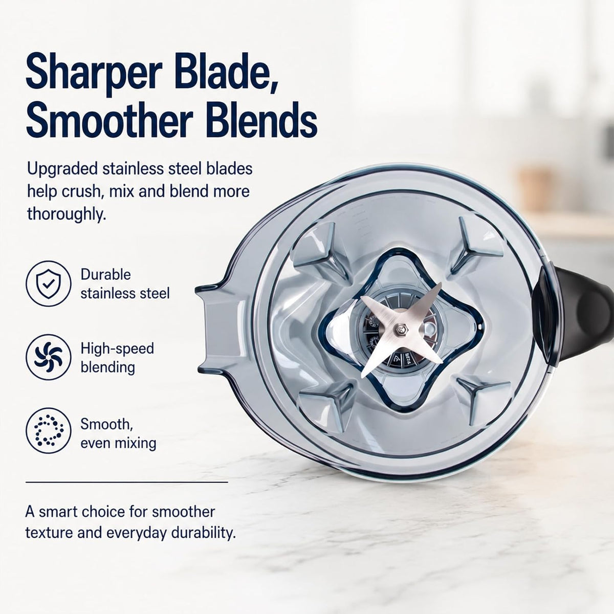 64oz Low-Profile Blender Pitcher Compatible with 5200/7500/5000/6300/750/E310/VM0102/VM0103/VM0197- BPA-Free Container Jar Cup for Classic & Explorian Series