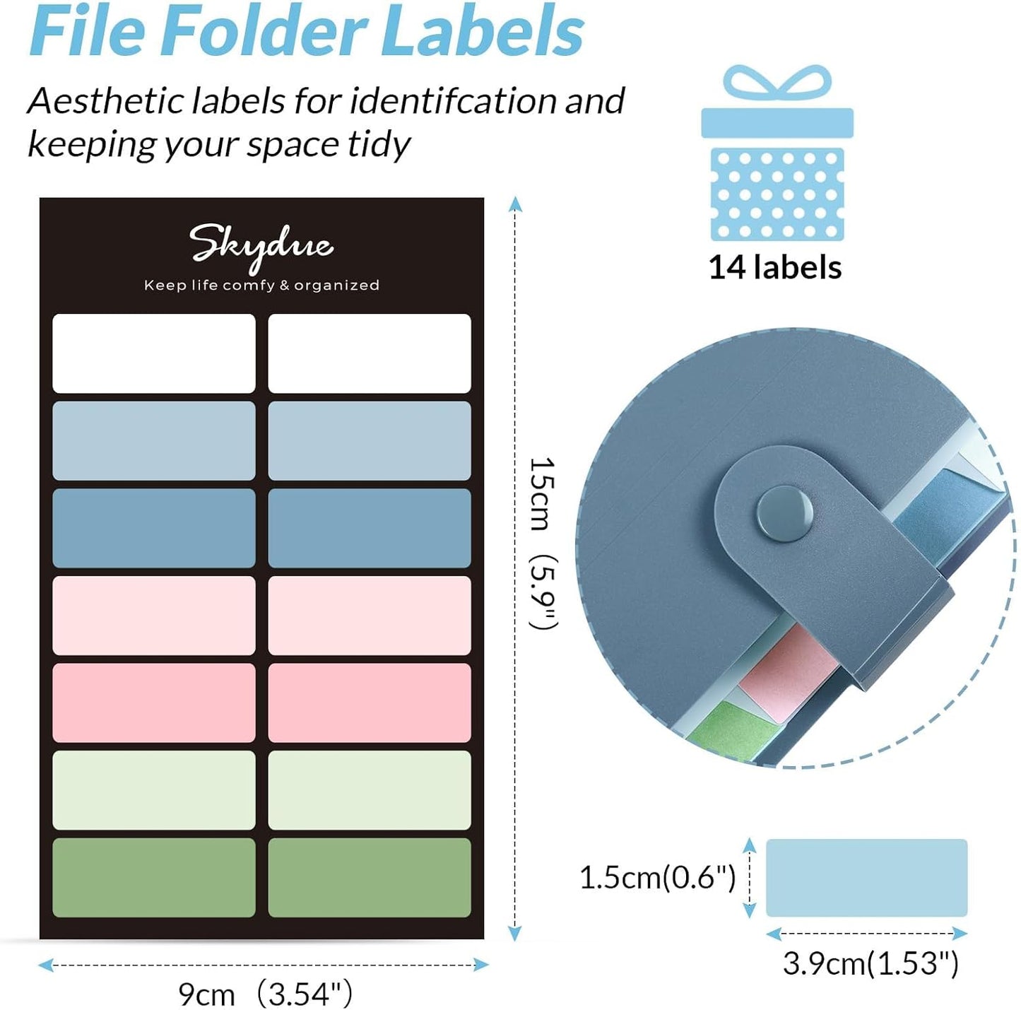 SKYDUE Expanding File Organizer 8-Pocket Accordion Folder