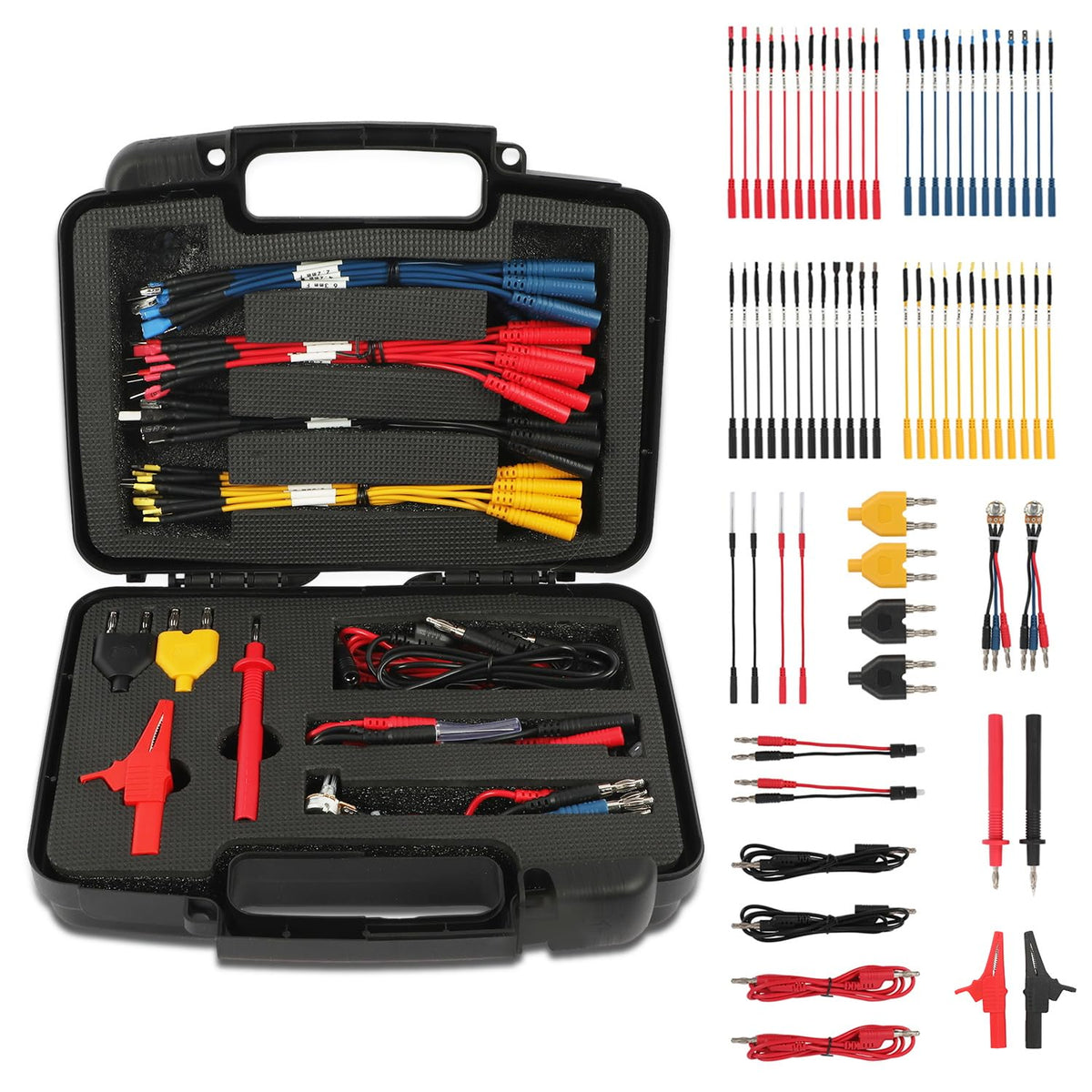 68 Pcs Automotive Circuit Test Lead Kit,Multimeter Test Leads Set,Electrical Breakout Leads Automotive Kit with 48 Pcs Terminals,Alligator Clip,Acicular Probe