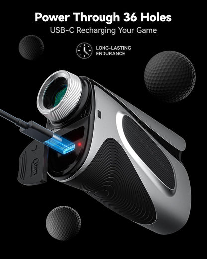 Telémetro de golf REDTIGER OLED con pendiente, 1200 yardas, magnético con aumento de 7x, vibración de bloqueo de bandera, recargable, resistente al agua IP54, batería para 36 hoyos, conmutable metros/yardas