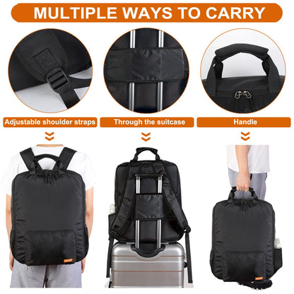 Mactso Stroller Travel Bag Compatible with GB Pockit and GB Pockit Plus All-Terrain, Lightweight Stroller Travel Backpack for Airplane, Water-Resistant Nylon, Black, Medium