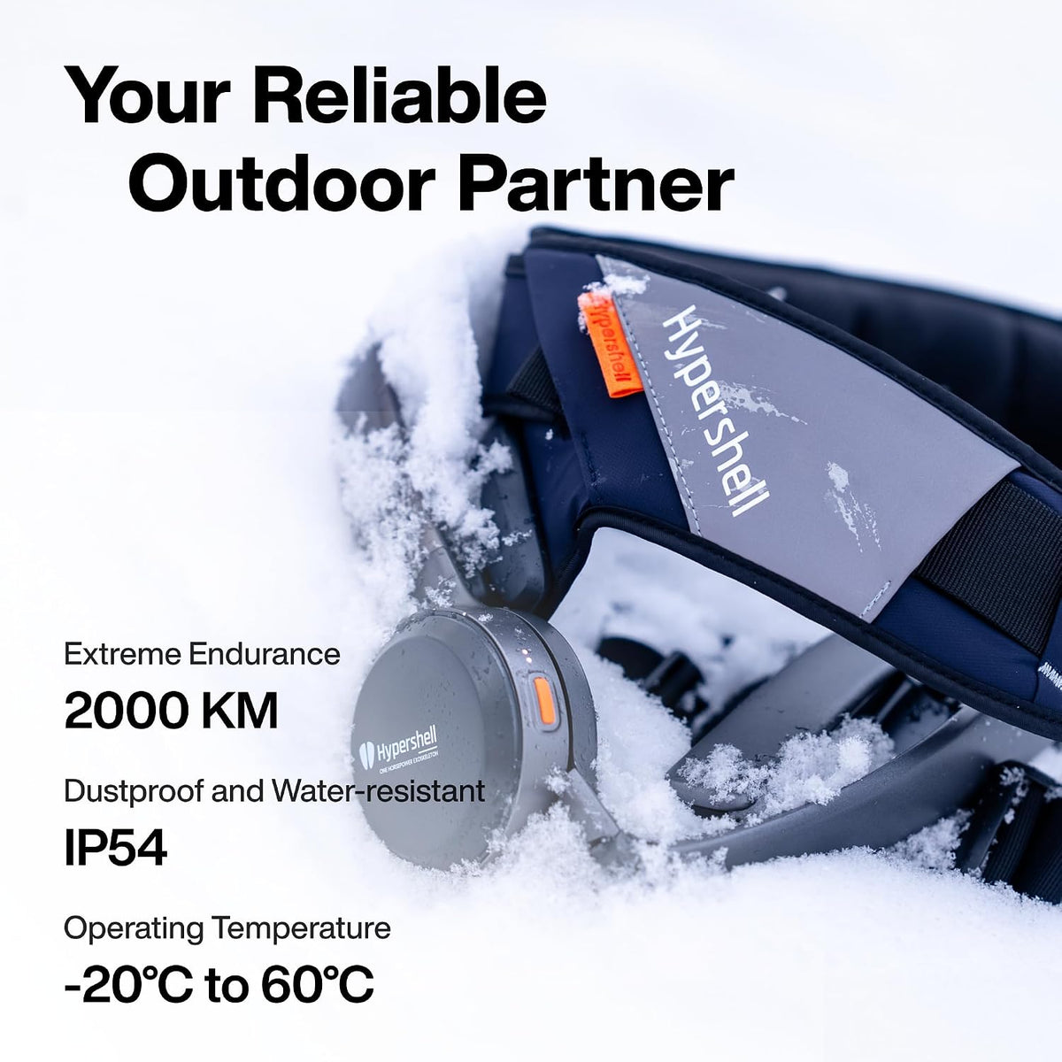 Hypershell X Carbon AI Wearable Exoskeleton - 800W Leg Assist, 10 Intelligent Modes, 17.5km Range, IP54 Waterproof for Outdoor Activities, Hiking, Walking (2 Batteries, No Charger)