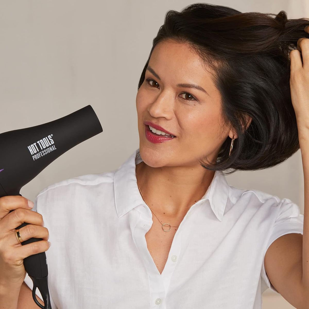 Hot Tools Pro Artist Tourmaline 2000 Turbo 1875 Watt Hair Dryer, Black Lightweight, Fast Drying, Ionic Technology for Salon Quality Blowouts, 6 Heat/Speed Settings, Pik, Concentrator, Diffuser