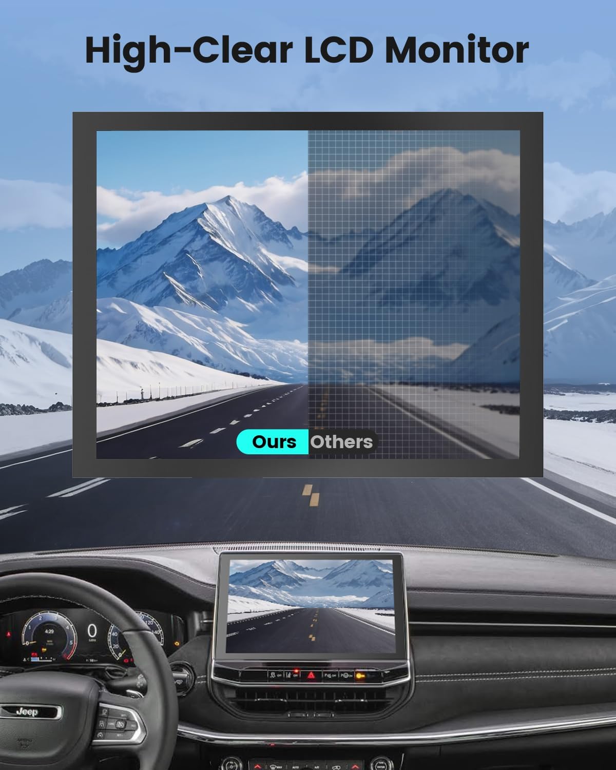 8.4" Uconnect 4C UAQ LCD Monitor Touch Screen Radio Navigation New OEM Replacement Screen Fit for Dodge Challenger/Durango/Jeep Wrangler/Compass/Gladiator/Chrysler 2017-2021