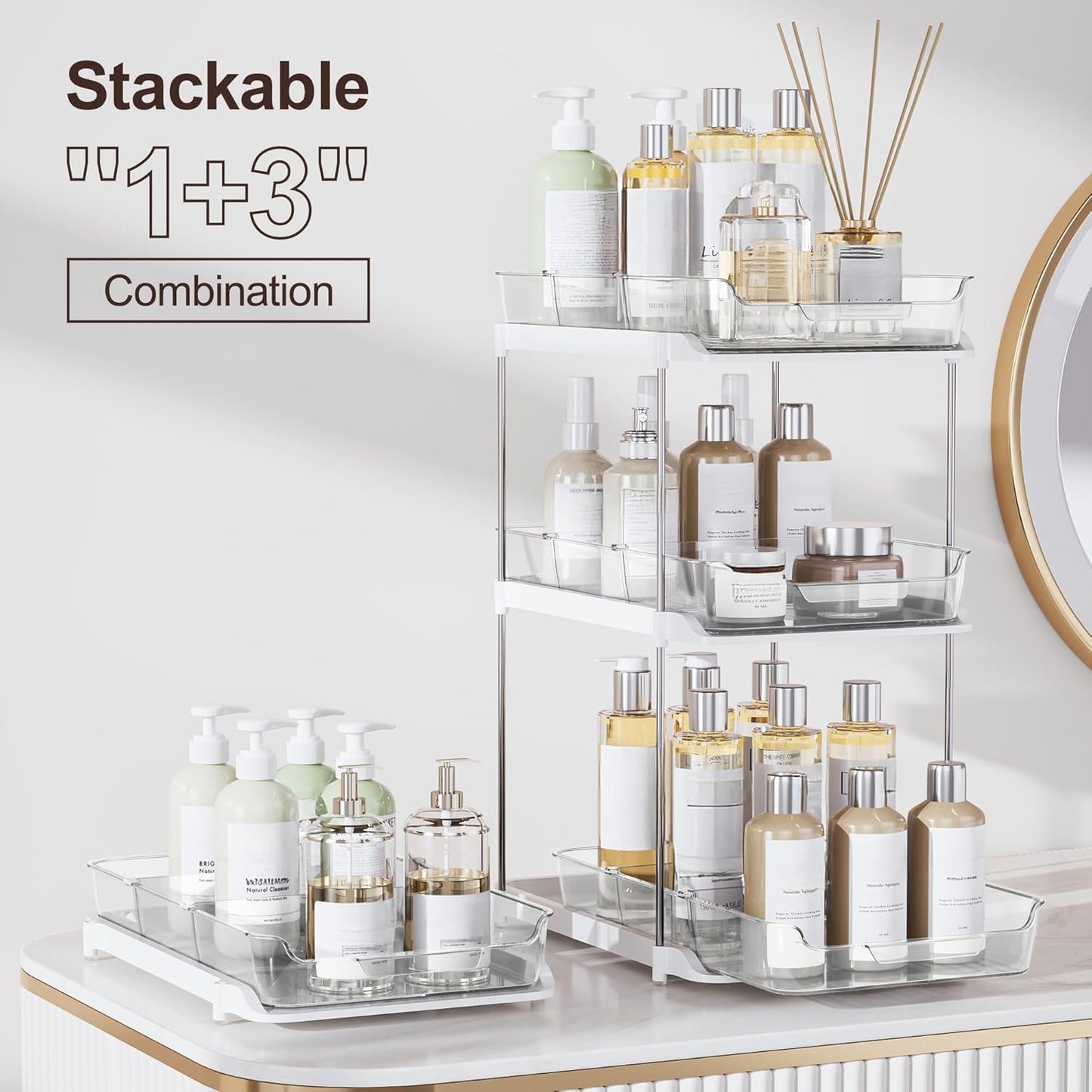 Delamu 2-Tier Under Sink Organizer 2 Pack