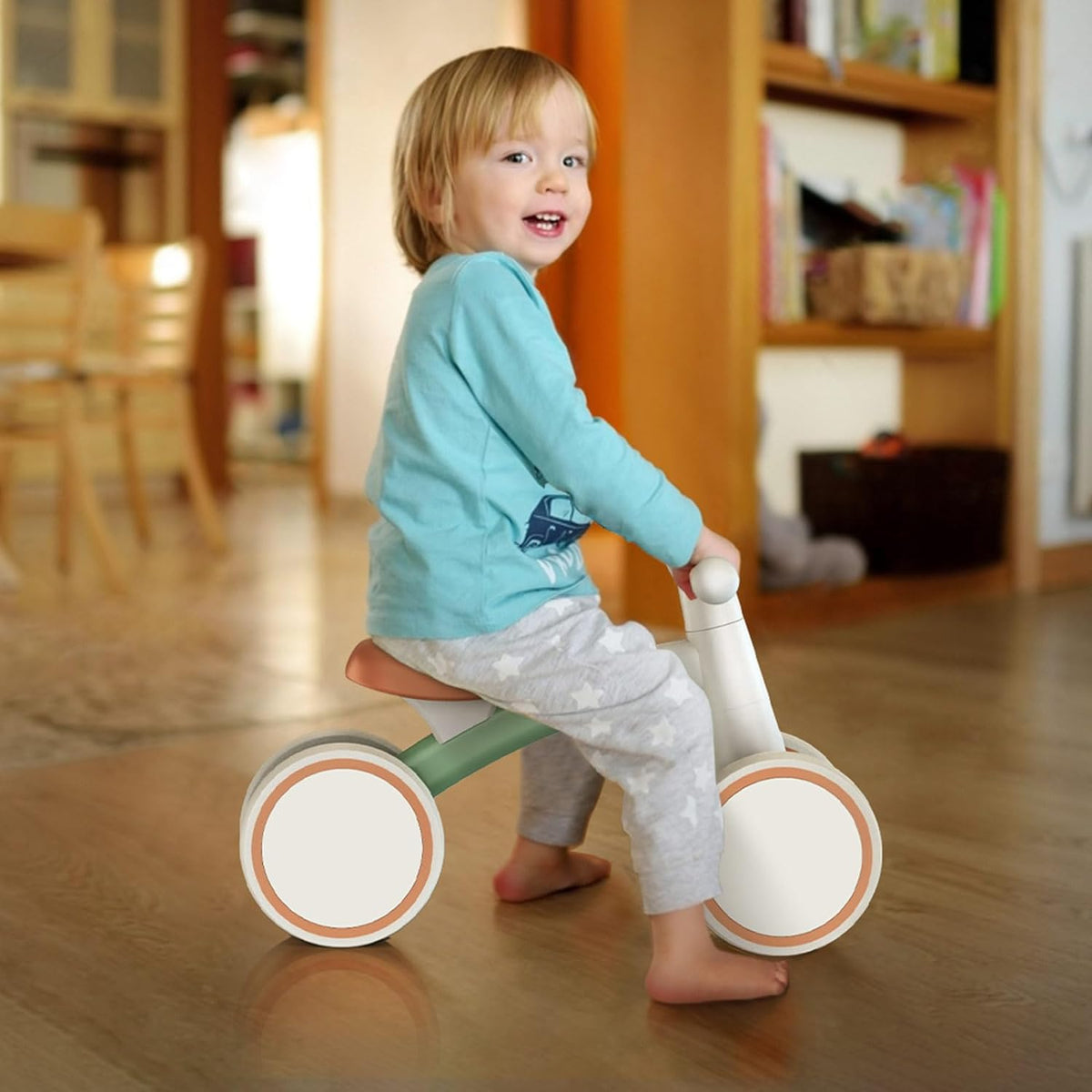 SEREED Baby Balance Bike for 1 Year Old, Toddler First Bike for Boys & Girls, 12–24 Months, Lightweight No-Pedal Learning Bike, Green