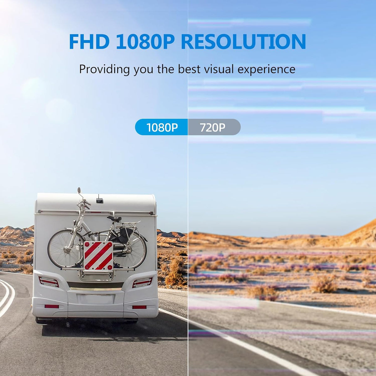 2 Magnetic Solar Wireless Backup Camera with 7" 1080P IPS DVR Monitor 1Min DIY Setup Rechargeable Reverse Camera System for Hitching Gooseneck Horse Trailer Fifth Wheels RV Camper Truck Car AP7-2