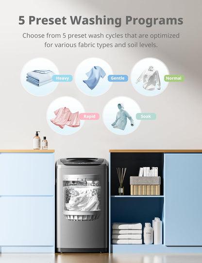 COMFEE' Portable Washing Machine 0.9 cu.ft Compact Washer with LED Display
