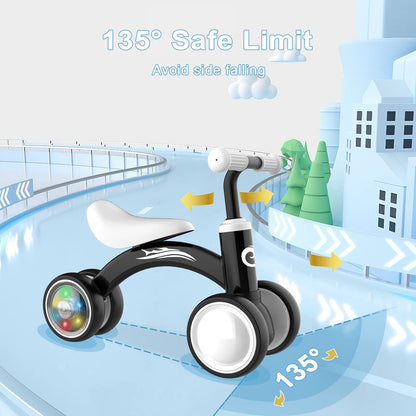 Gamfeiny Toddler Balance Bike with Light-Up Wheels, 10-36 Months