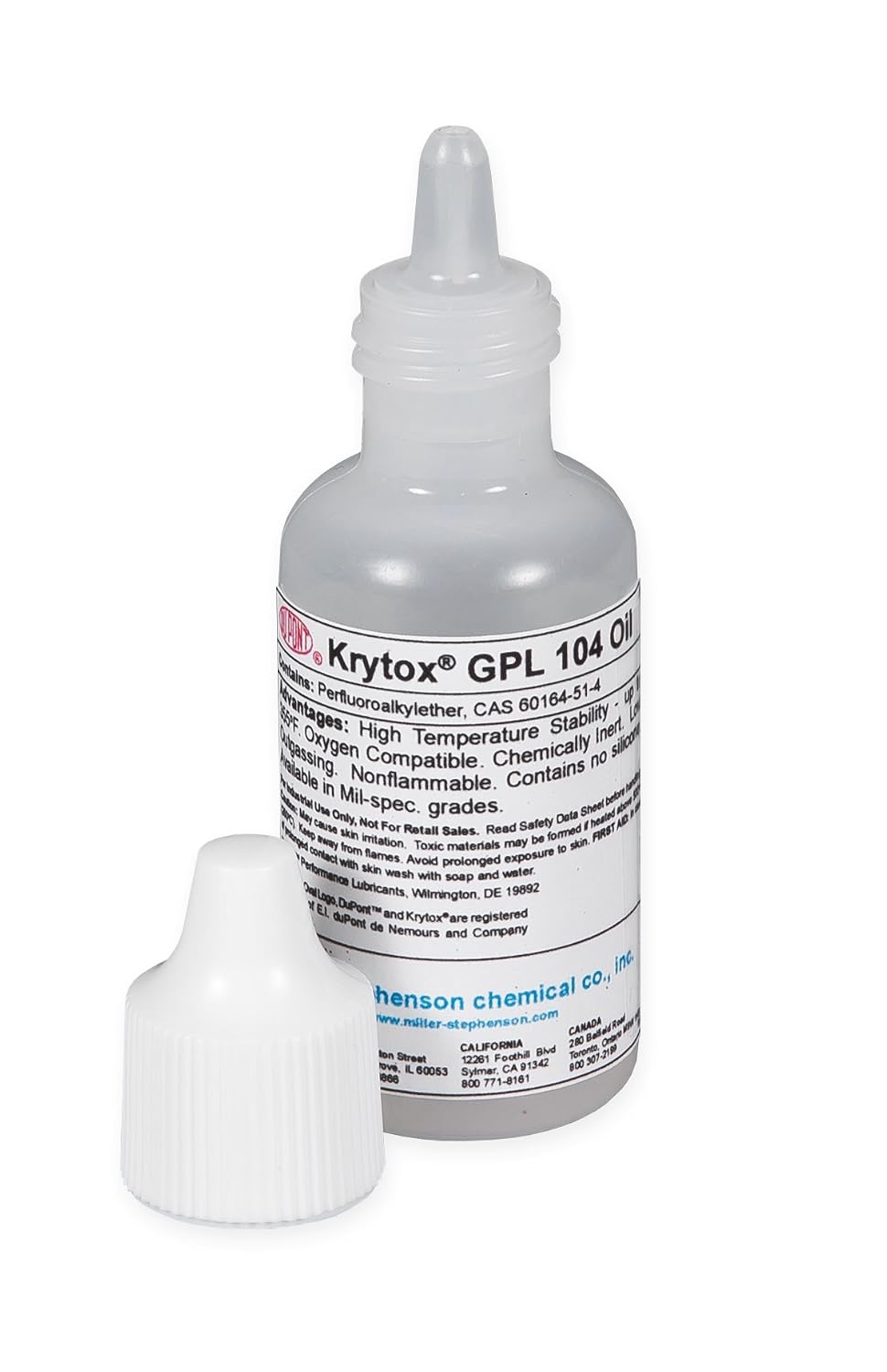 Krytox GPL 104 Industrial Oil, 1 oz Bottle, High-Performance PFPE Lubricant for Industrial & Automotive Applications