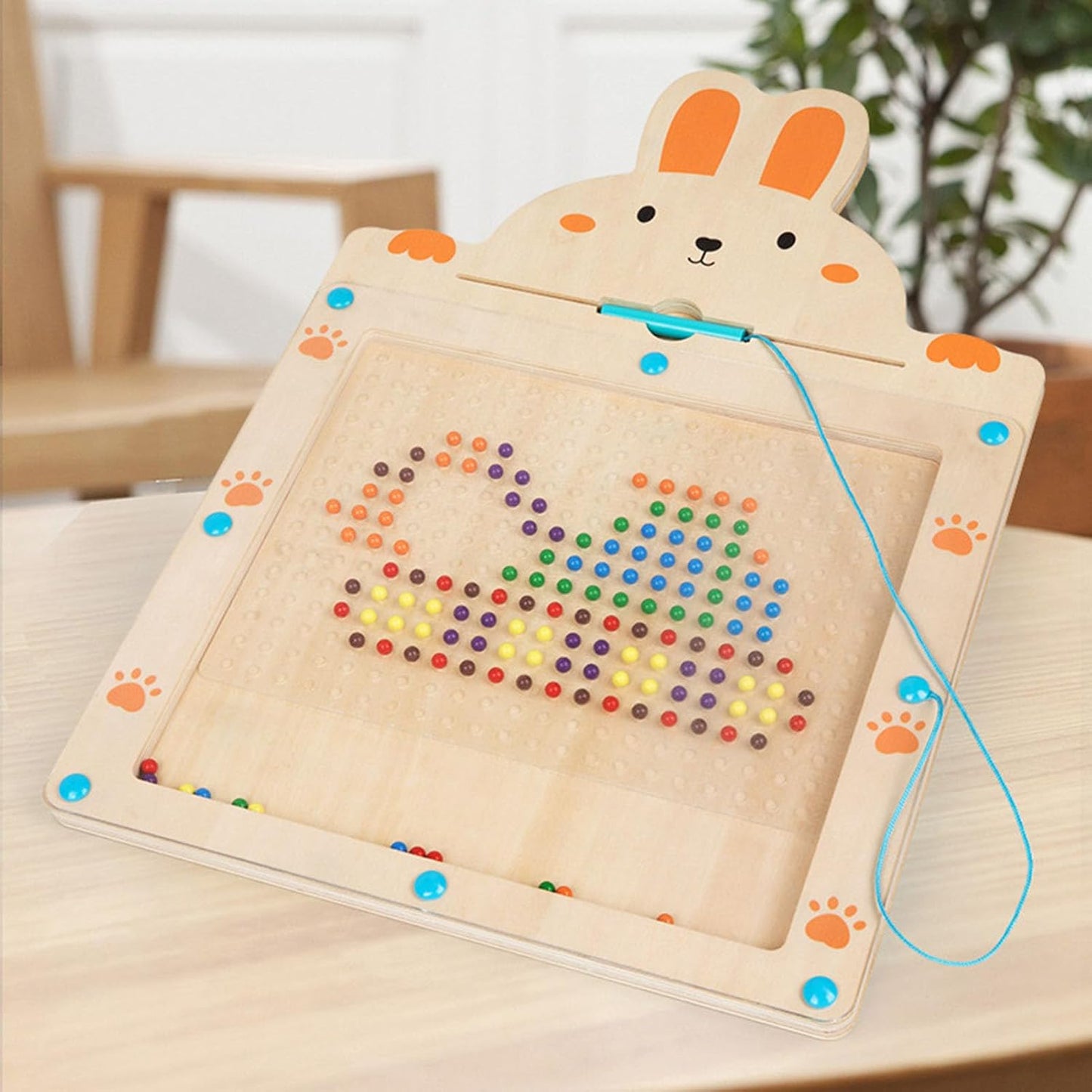 ZQsmgs Magnetic Bead Drawing Board – Concentration Training STEM Toy
