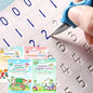 CosyCorner Magic Ink Copybooks for Kids, 4-Pack Reusable Handwriting Workbooks with 3D Grooves, Pen Holding Aid, Letters, Numbers & Math Practice