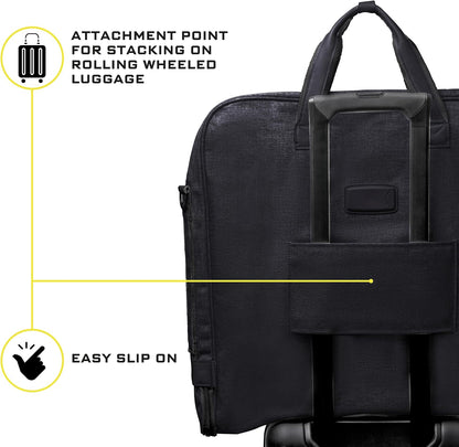 ZEGUR Premium Travel Garment Bag | Carry-On Suit & Dress Bag with Shoulder Strap, Laptop Sleeve & Shoe Pocket