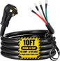Kanayu 10FT 40 Amp 4 Prong Replacement Range Power Cord NEMA 14-50p to 4-Wire, Compatible with EV Plug/J1772 Connector, 8/2+10/2 AWG SDRT, Etl Listed