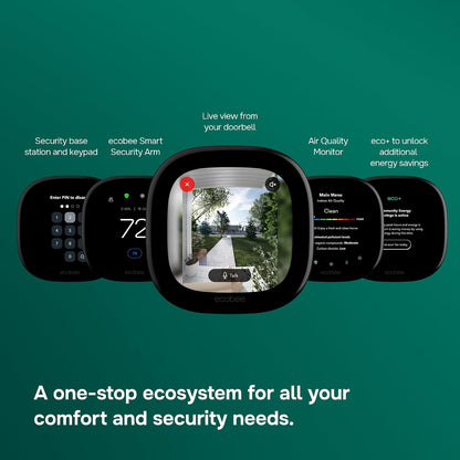 ecobee Smart Thermostat Premium - WiFi, Siri & Alexa Built-In, Smart Sensor