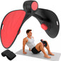 TINRIEF Pelvic Floor Exercise Device, 35 lb Resistance Kegel & Thigh Trainer with Resistance Band, 360° Rotating Training Board, Portable Leg & Core Workout Equipment, Black Red