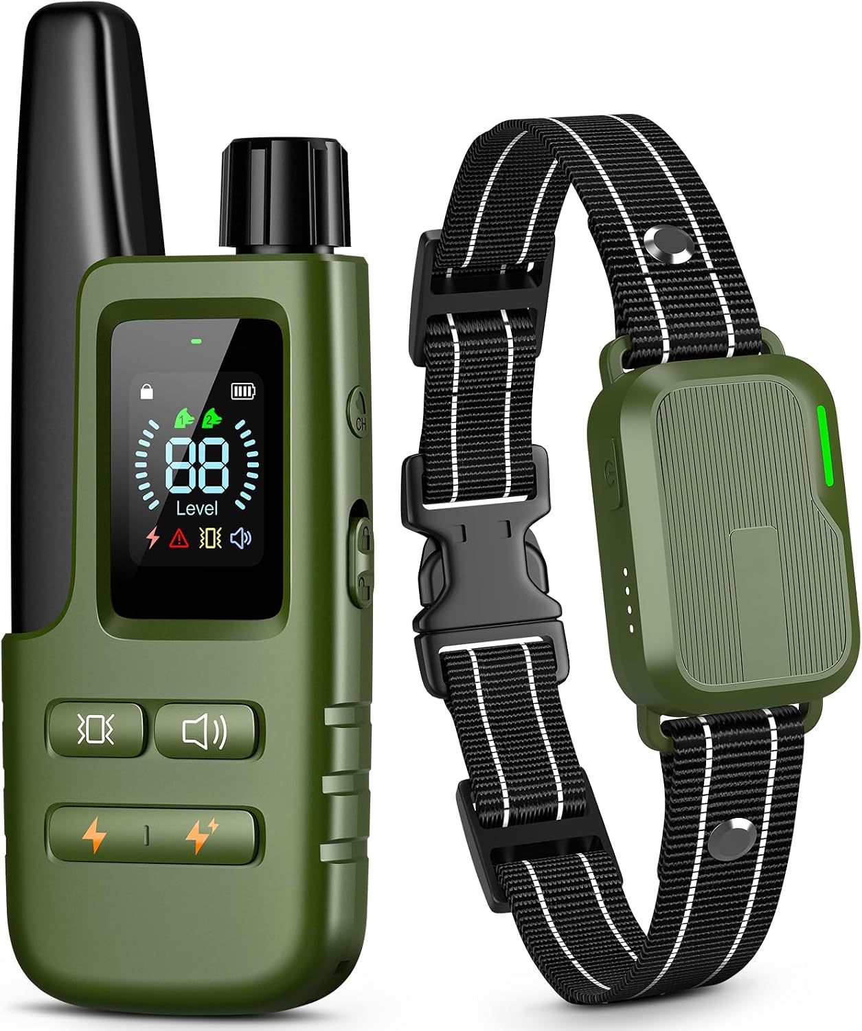 HapTop Dog Training Collar with Remote, 4500FT Range, Adjustable Training Collar for Dogs 10-120 lb, Green